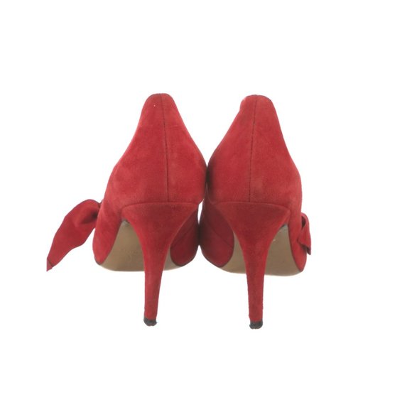 Isabel Marant Leather D'Orsay Pumps Red Stiletto Designer Heels (7M) GUC $225 - Picture 4 of 5